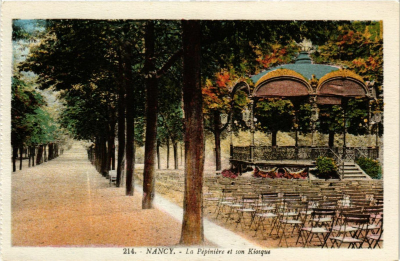 Carte postale ancienne Nancy - Le Pepiniere et son Kiosque à Nancy