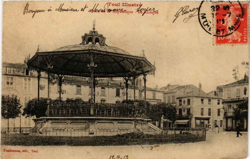 Carte postale ancienne Nancy - Le Kiosque à Nancy