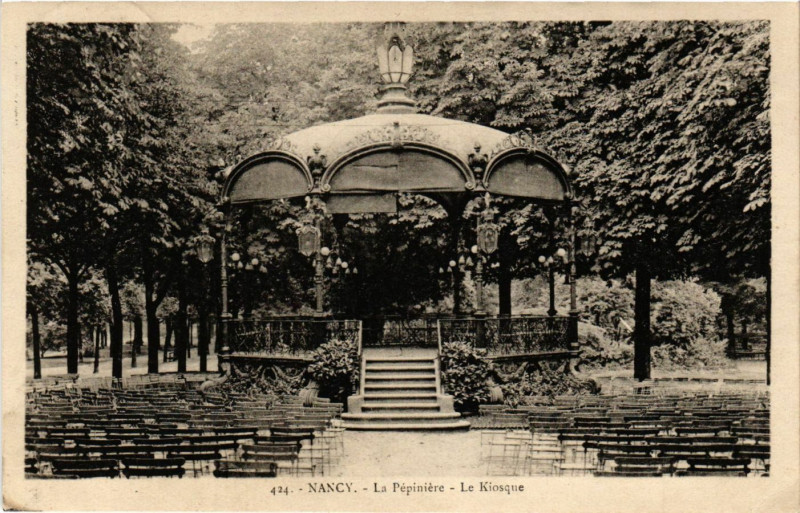 Carte postale ancienne Nancy - Le Kiosque à Nancy