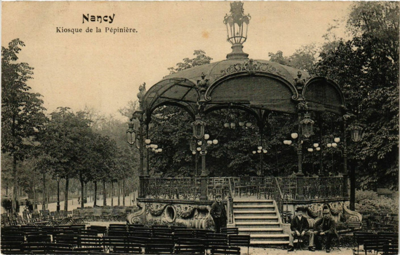 Carte postale ancienne Nancy - Kiosque de la Pepiniere à Nancy