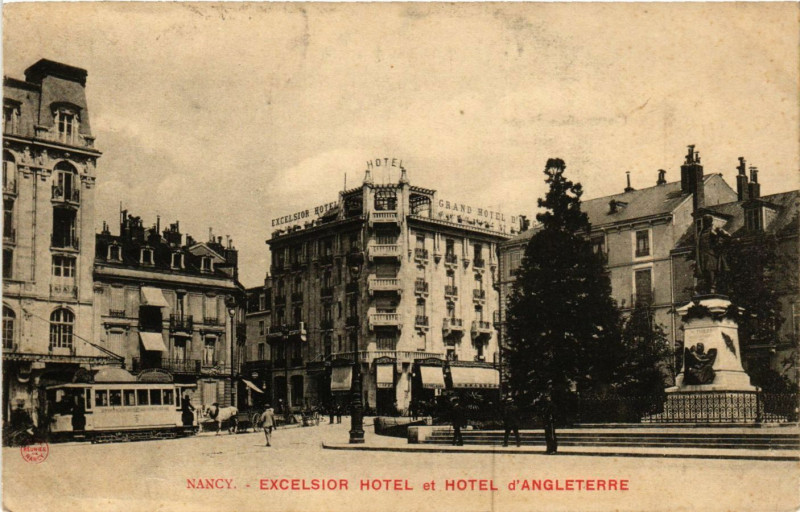 Carte postale ancienne Nancy - Excelsior Hotel et Hotel d'Angleterre à Nancy