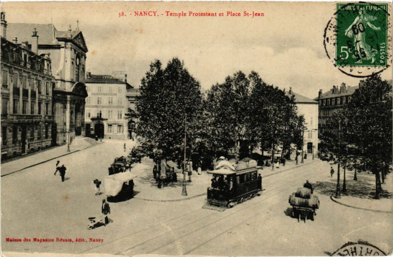 Carte postale ancienne Nancy - Temple Protestant à Nancy