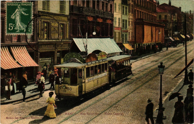 Carte postale ancienne Nancy - Rue Saint-Jean à Nancy