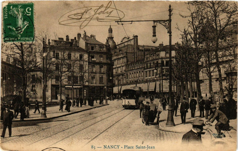 Carte postale ancienne Nancy - Place Saint-Jean à Nancy