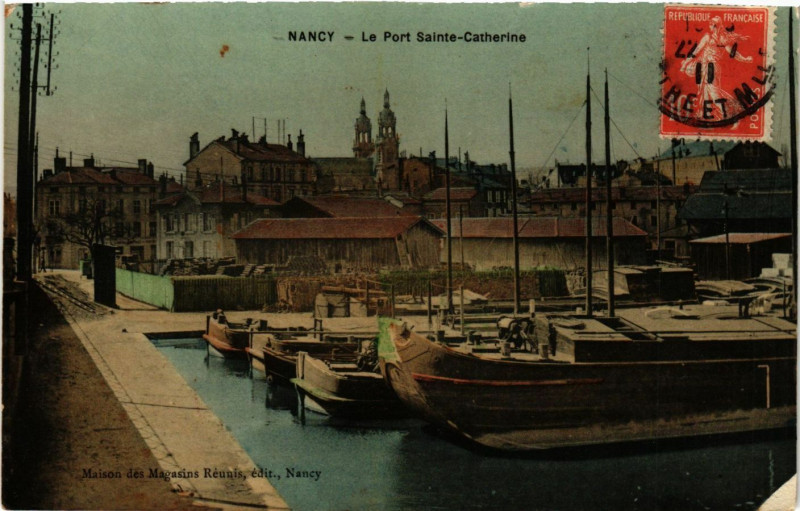 Carte postale ancienne Nancy - Le Port Sainte-Catherine à Nancy