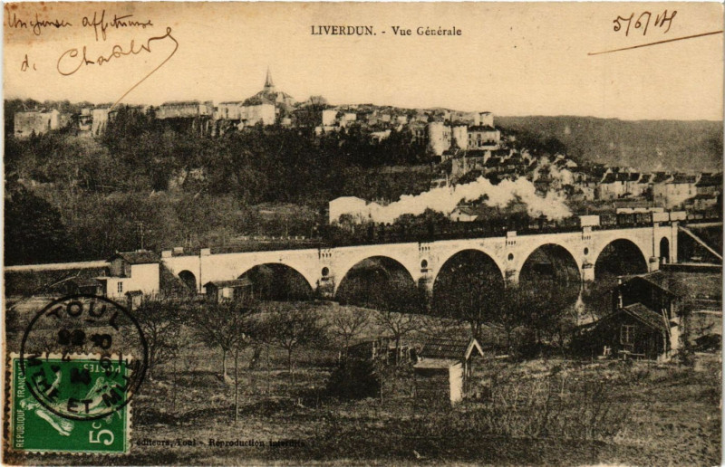 Carte postale ancienne Liverdun - Vue generale à Liverdun