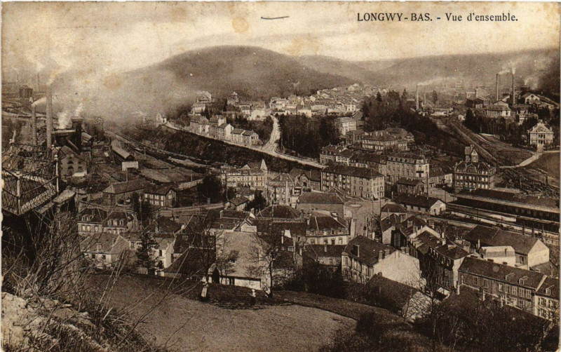 Carte postale ancienne Longwy Bas - Vue d'Ensemble à Longwy