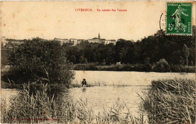 Carte postale ancienne Liverdun - En amont de Vannes à Liverdun