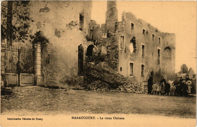 Carte postale ancienne Haraucourt - Le vieux Chateau à Haraucourt