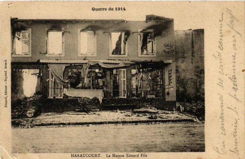 Carte postale ancienne Haraucourt - La Maison Xenard Fils à Haraucourt