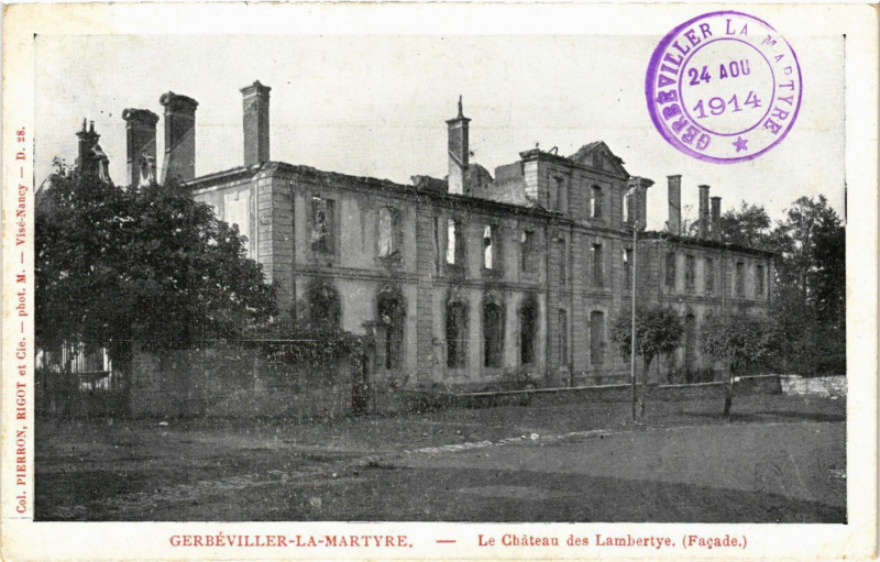Carte postale ancienne Gerbeviller la Martyre - Le Chateau à Gerbéviller