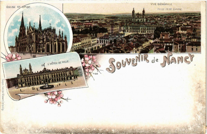 Carte postale ancienne Souvenir de Nancy à Nancy