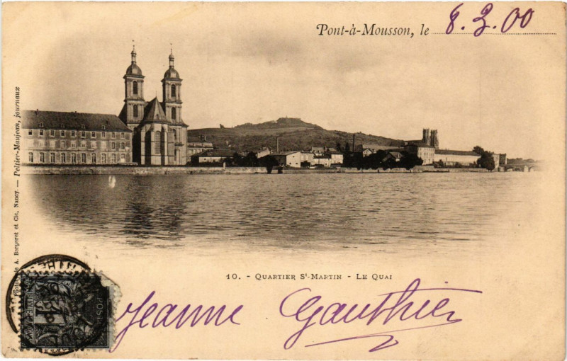 Carte postale ancienne Pont a Mousson à Mousson