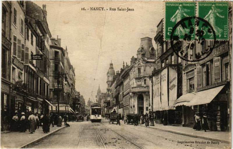 Carte postale ancienne Nancy - Rue Saint-Jean à Nancy
