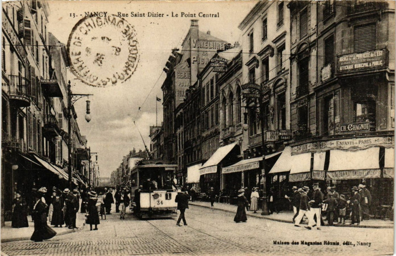 Carte postale ancienne Nancy - Rue Saint Dizier à Nancy