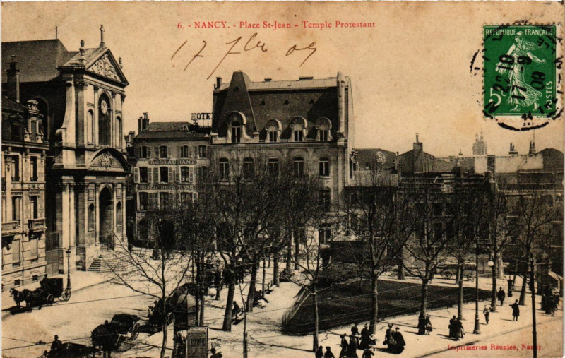 Carte postale ancienne Nancy - Place Saint-Jean à Nancy