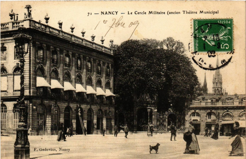 Carte postale ancienne Nancy - Le Cercle Militaire à Nancy