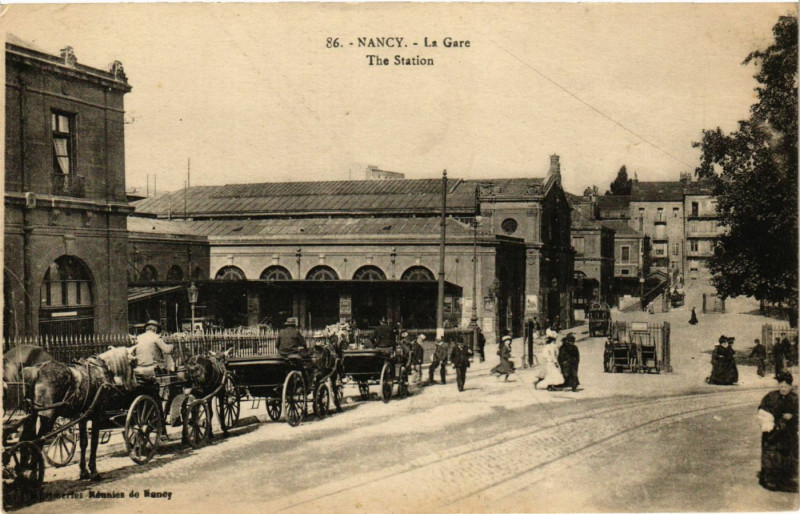 Carte postale ancienne Nancy - La Gare à Nancy