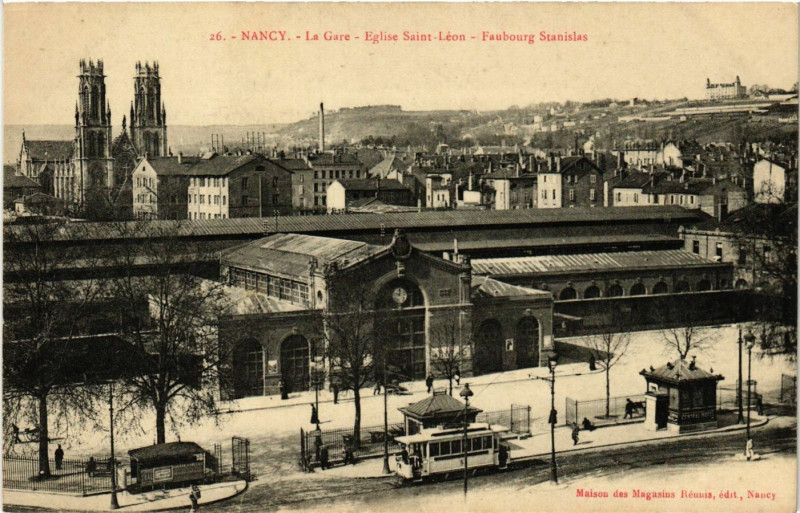 Carte postale ancienne Nancy - La Gare à Nancy