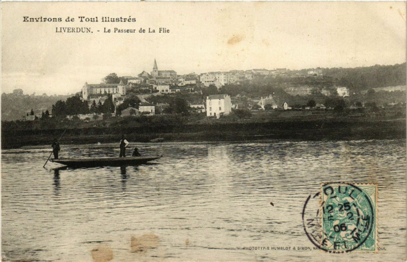 Carte postale ancienne Liverdun - Le Passeur de la Flie à Liverdun