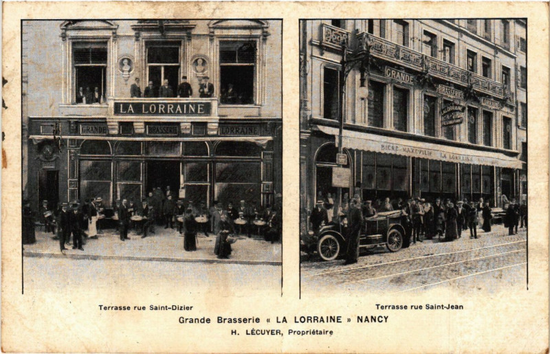 Carte postale ancienne Grande Brasserie - Nancy à Nancy