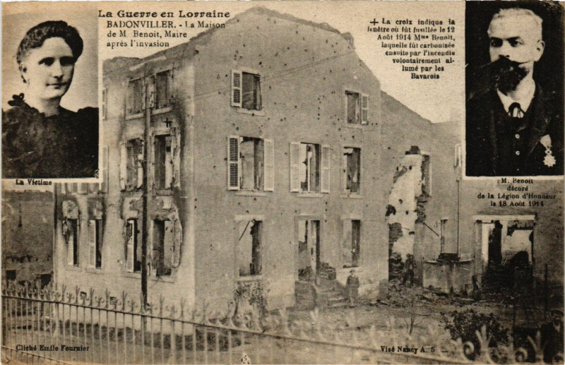 Carte postale ancienne Badonviller - La Maison M Benoit à Badonviller