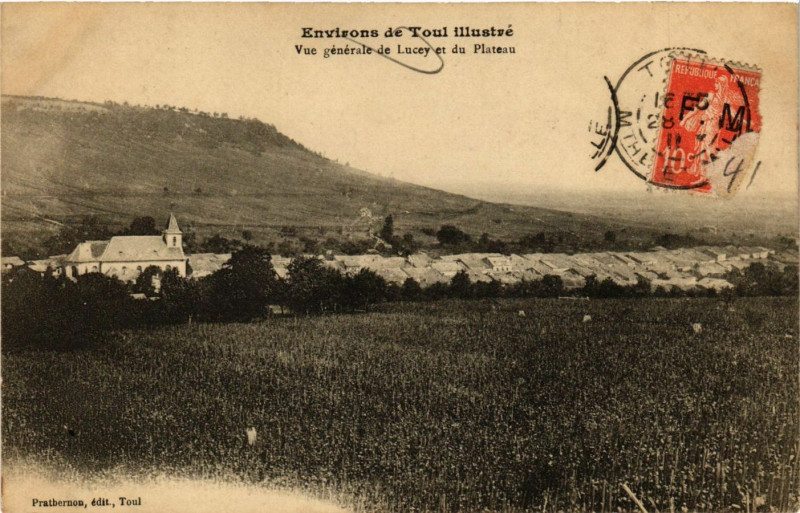 Carte postale ancienne Vue generale de Lucey à Lucey