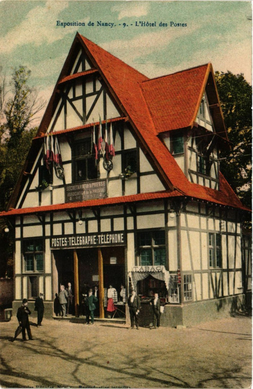 Carte postale ancienne Nancy - L'Hotel des Postes à Nancy