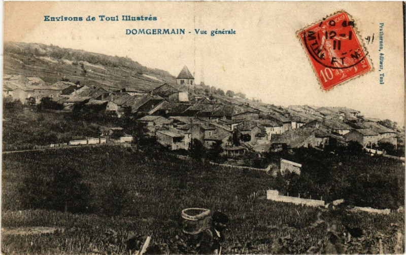 Carte postale ancienne Domgermain - Vue generale à Domgermain