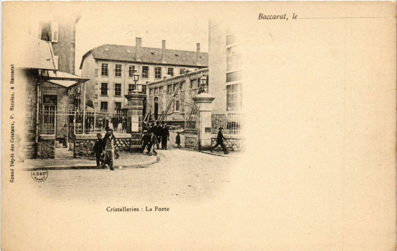 Carte postale ancienne Cristalleries - La Porte