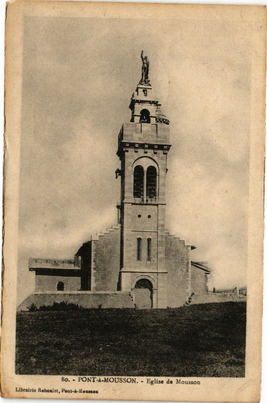 Carte postale ancienne Pont á Mousson-Eglise de Mousson à Mousson