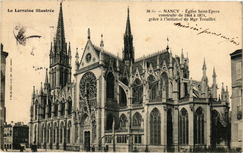 Carte postale ancienne Nancy-Eglise Saint Epvre à Nancy