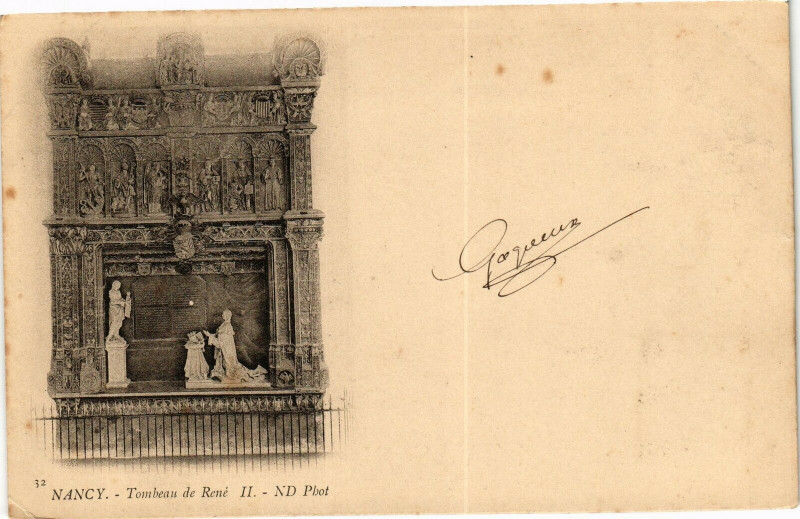 Carte postale ancienne Nancy-Tombeau de René Ii à Nancy