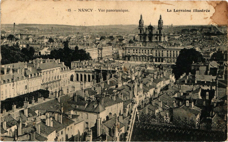 Carte postale ancienne Nancy-Vue panoramique à Nancy