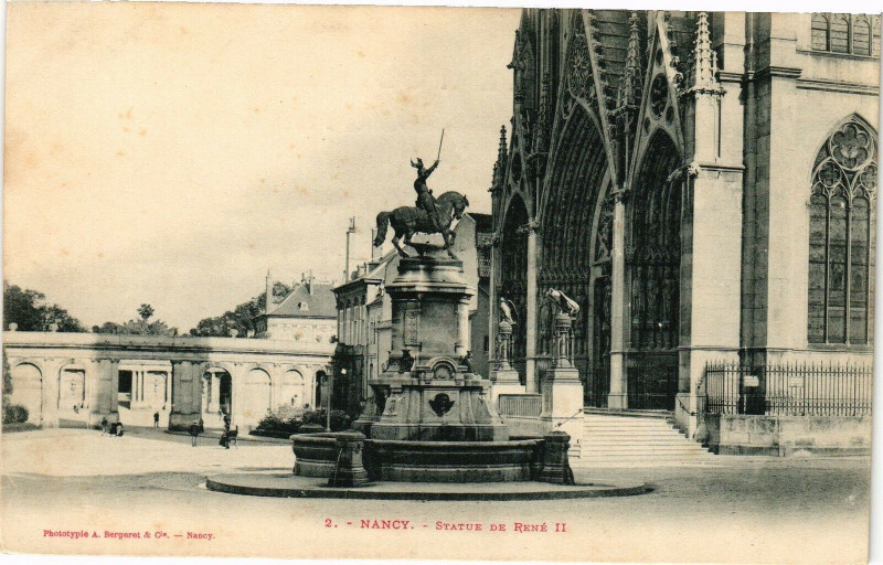 Carte postale ancienne Nancy-Statue de René Ii à Nancy