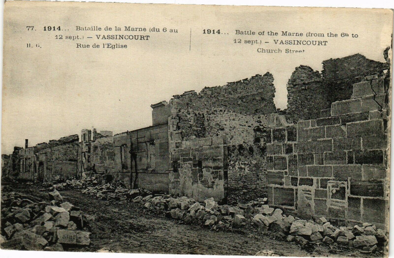 Carte postale ancienne Vassincourt-Rue de l'Eglise