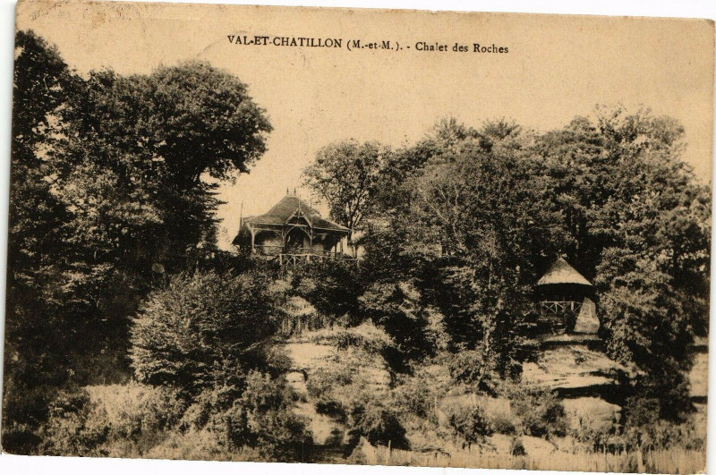 Carte postale ancienne Val et Chatillon-Chalet des Roches à Val-et-Châtillon