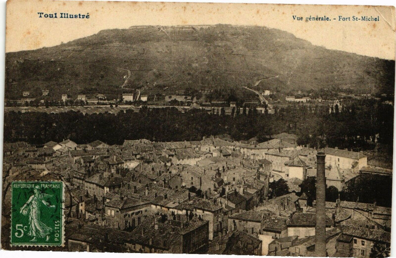 Carte postale ancienne Toul-Vue générale-FortSaint-Michel à Toul