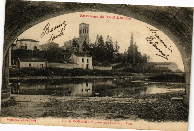 Toul Ramparts Toul-Vue de Dommartin prise sous l'Arche du Pont à Toul - Cartorum