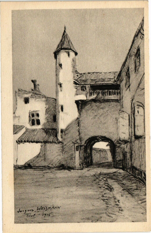 Carte postale ancienne Toul-Vieille Cour à Toul