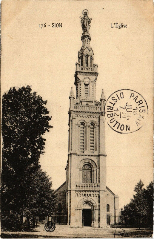 Carte postale ancienne Sion-L'Eglise