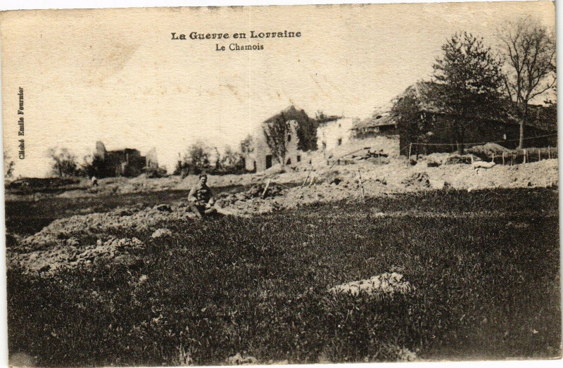 Carte postale ancienne La Guerre en Lorraine-Le Chamois