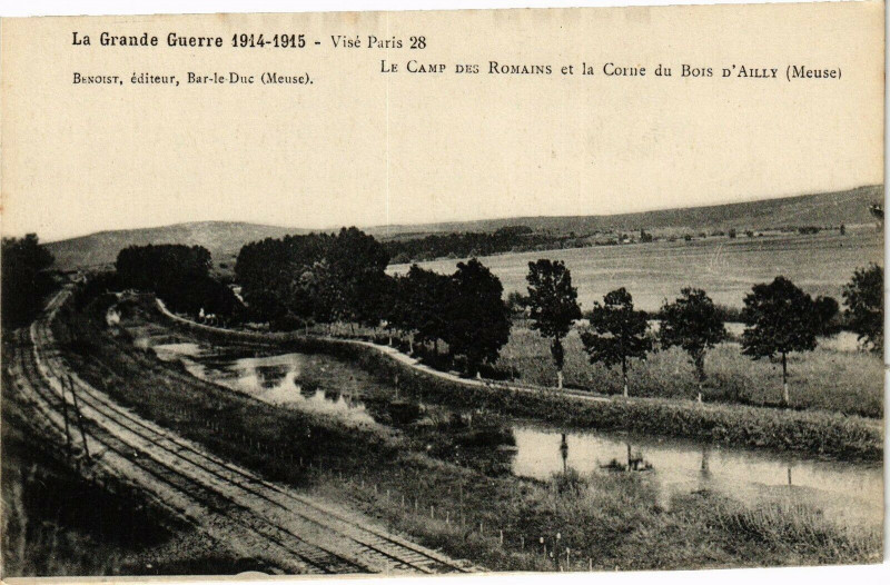 Carte postale ancienne La Camp des Romains et la Corne du Bots d'Ailly à Romain