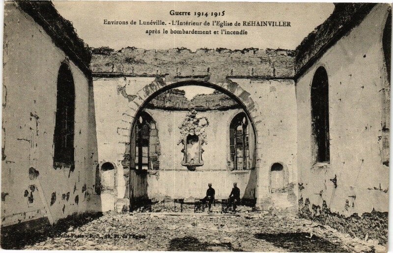 Carte postale ancienne Environs de Lunéville-L'Intérieur de l'Eglise de Rehainviller à Rehainviller