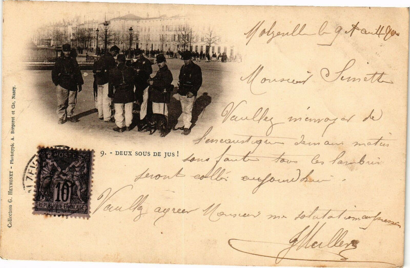 Carte postale ancienne Deux sous de Jus!