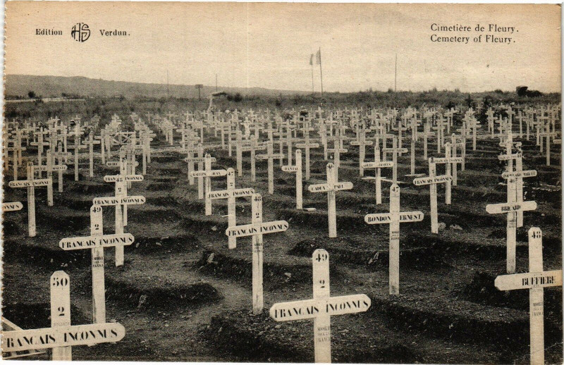 Carte postale ancienne Cimetiére de Fleury