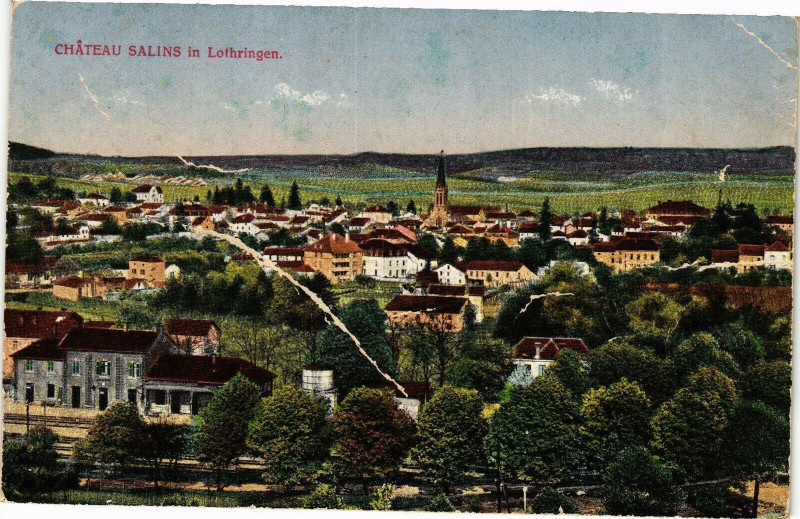 Carte postale ancienne Cháteau Salins in Lothringen