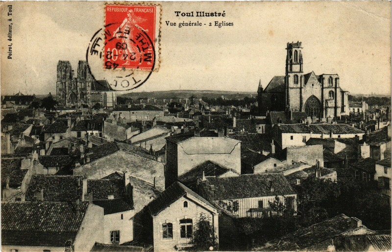 Carte postale ancienne Toul-Vue générale à Toul