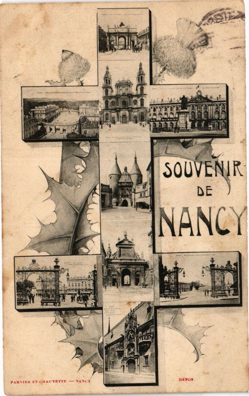 Carte postale ancienne Souvenir de Nancy à Nancy