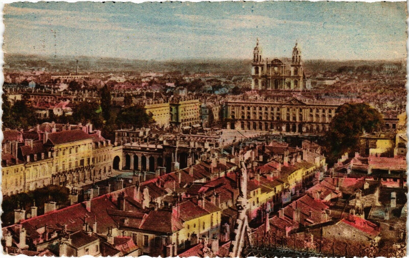 Carte postale ancienne Nancy-Vue générale prise de la Tour de la Basilique Saint Epvre à Nancy